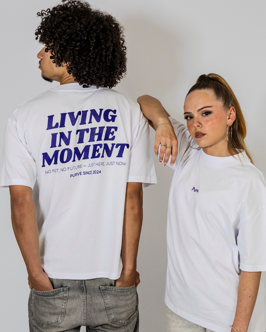 Signature Moment T-Shirt "pure white/ purple blue"